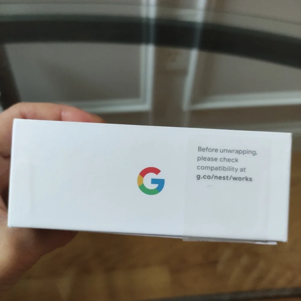 New Open Box Google G4CVZ Nest Thermostat Black and New Sealed Trim Kit
